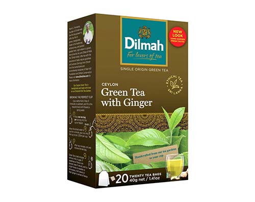 Dilmah Green Tea With Ginger 40 Gm